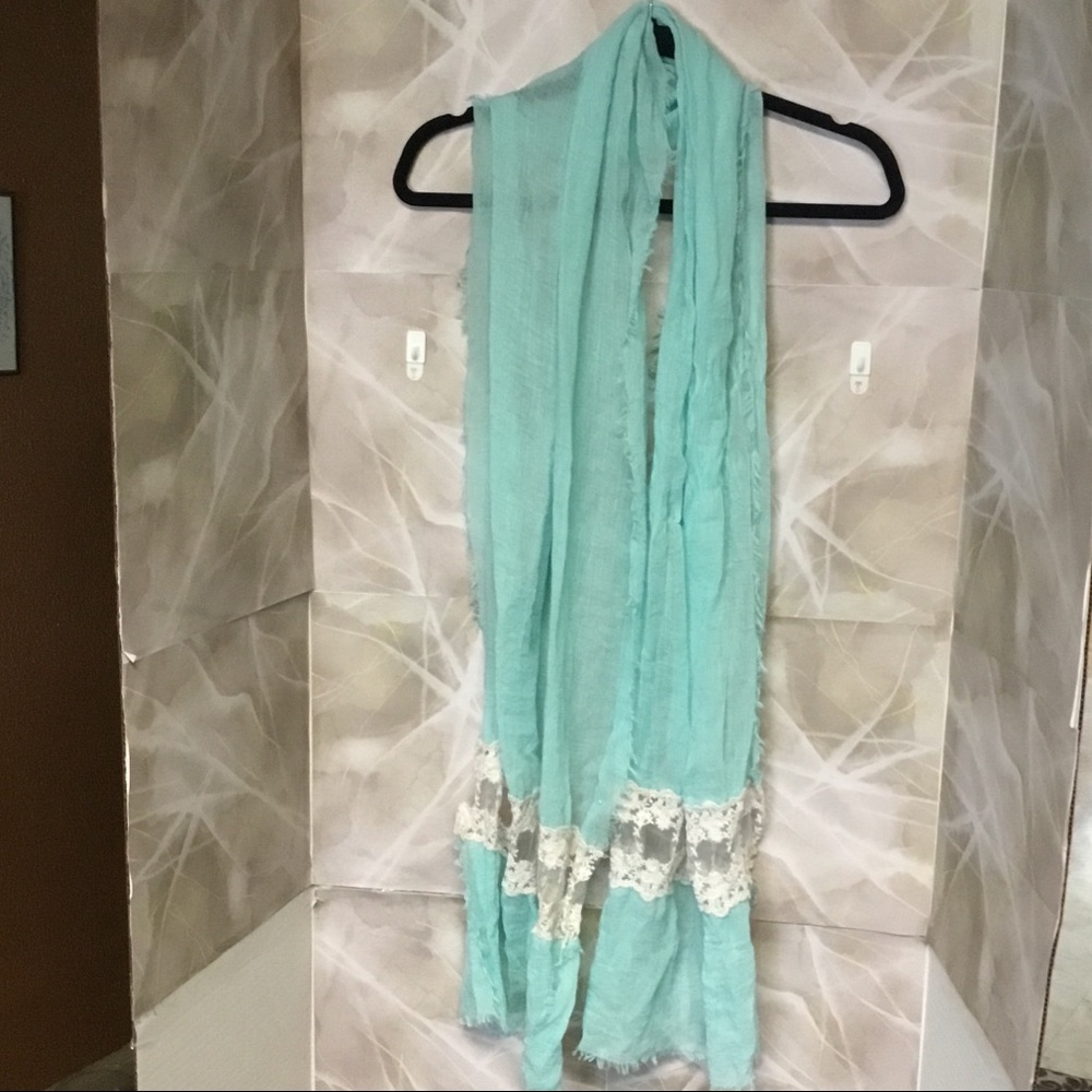 Aqua Mint Blue Scarf